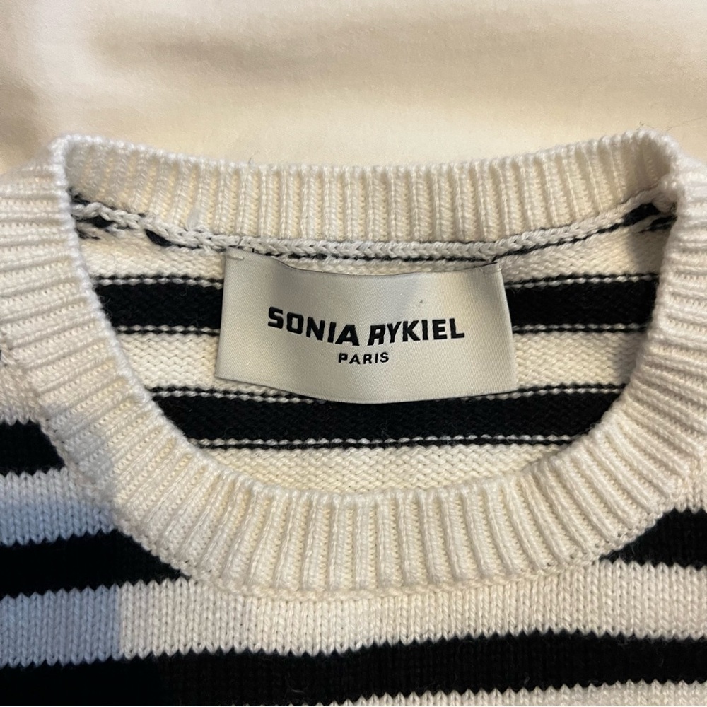 Sonia Rykiel Black and White Knitting Contest Sweater - Picture 2 of 3